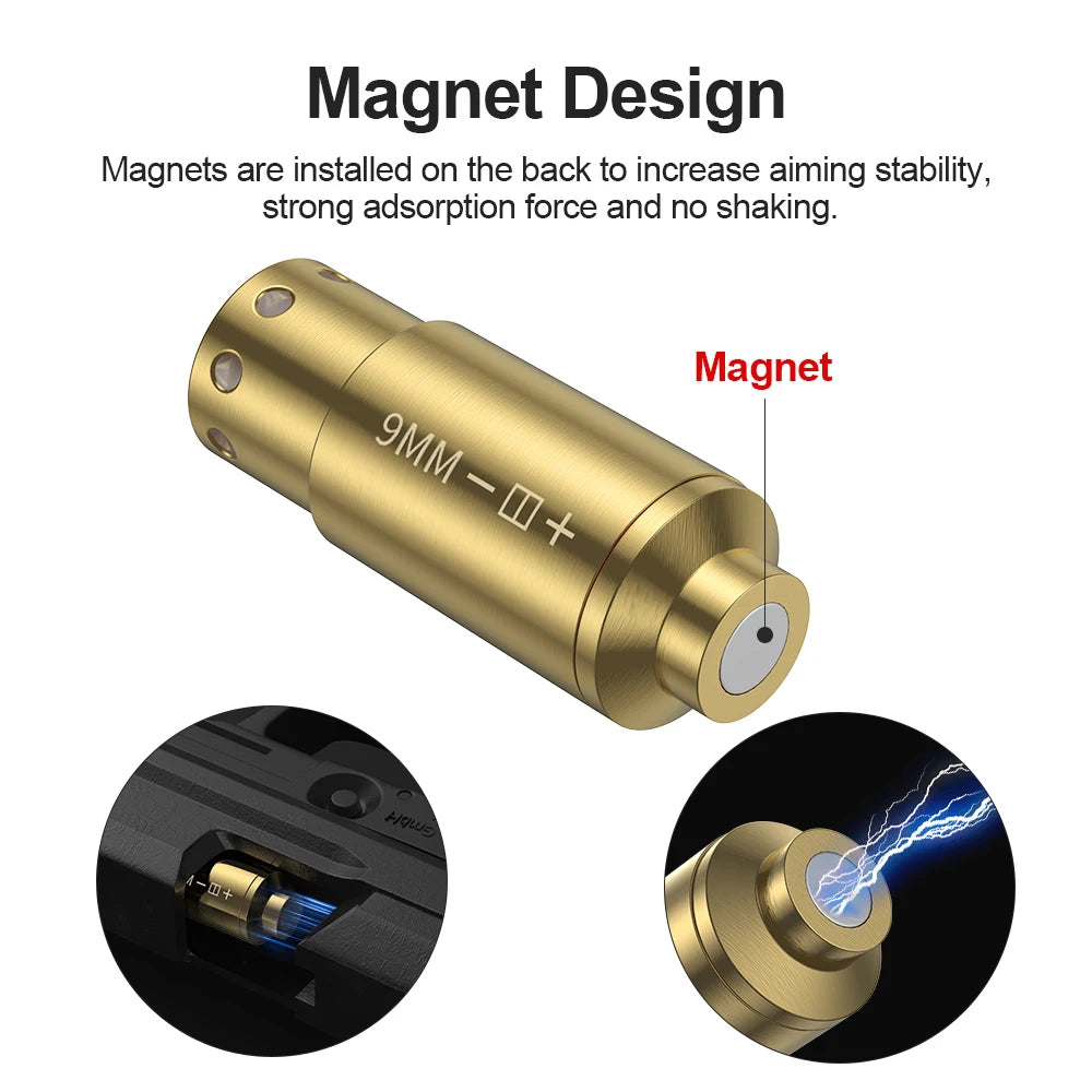 Hign-concerned 9mm Red Dot Laser Bore Sight For Pistol