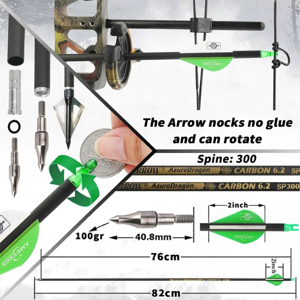 Bundle Compound Bow Kit RTH 30-70 Lbs IBO 325 FPS Complete