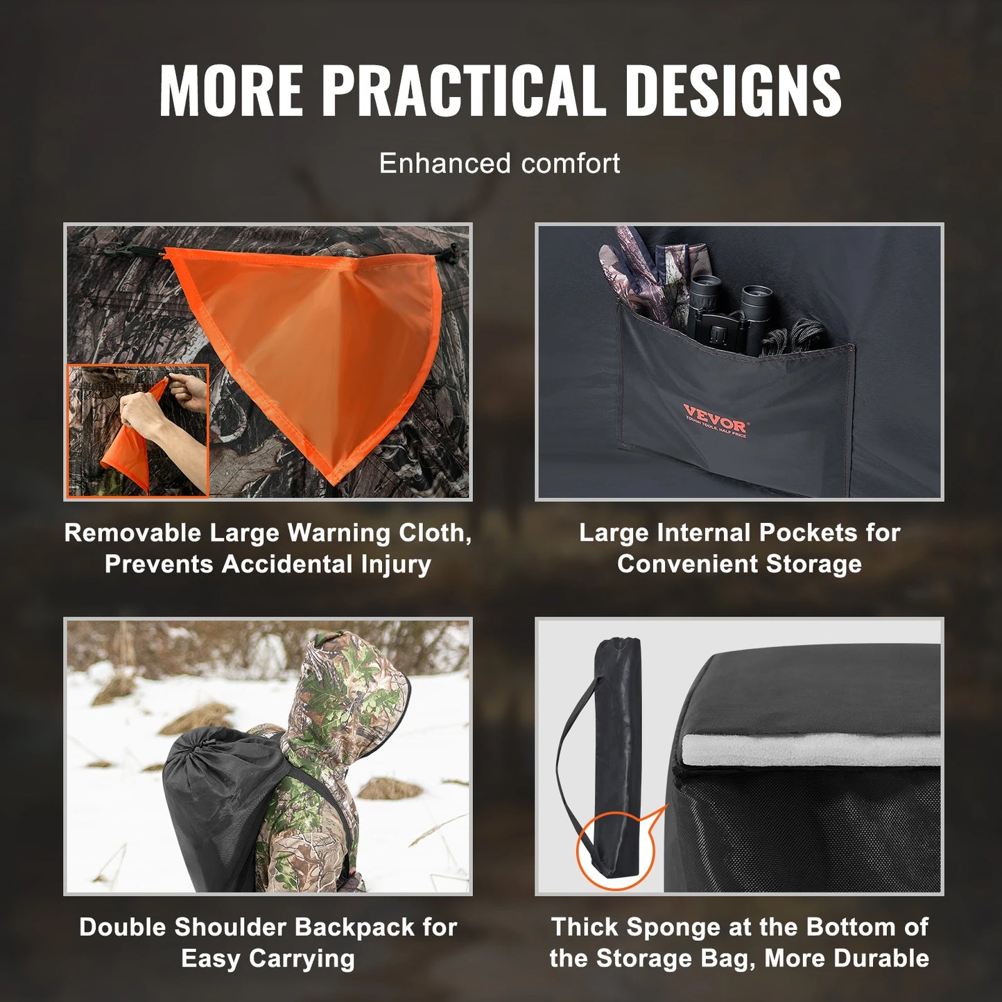 VEVOR Hunting Blind See Through Ground Blind For Deer