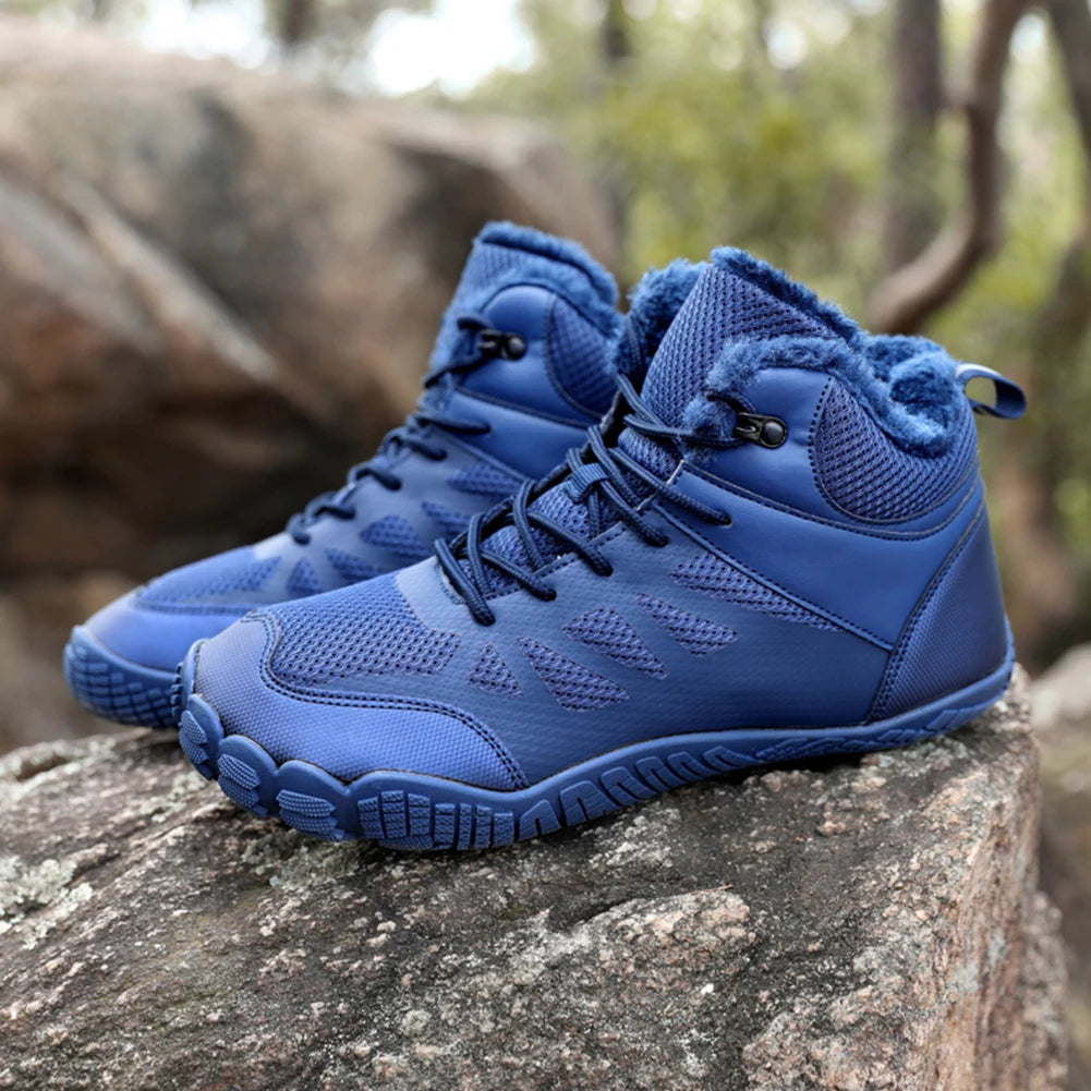 Shunmaii Waterproof Barefoot Hiking Boots Fur Lined Winter