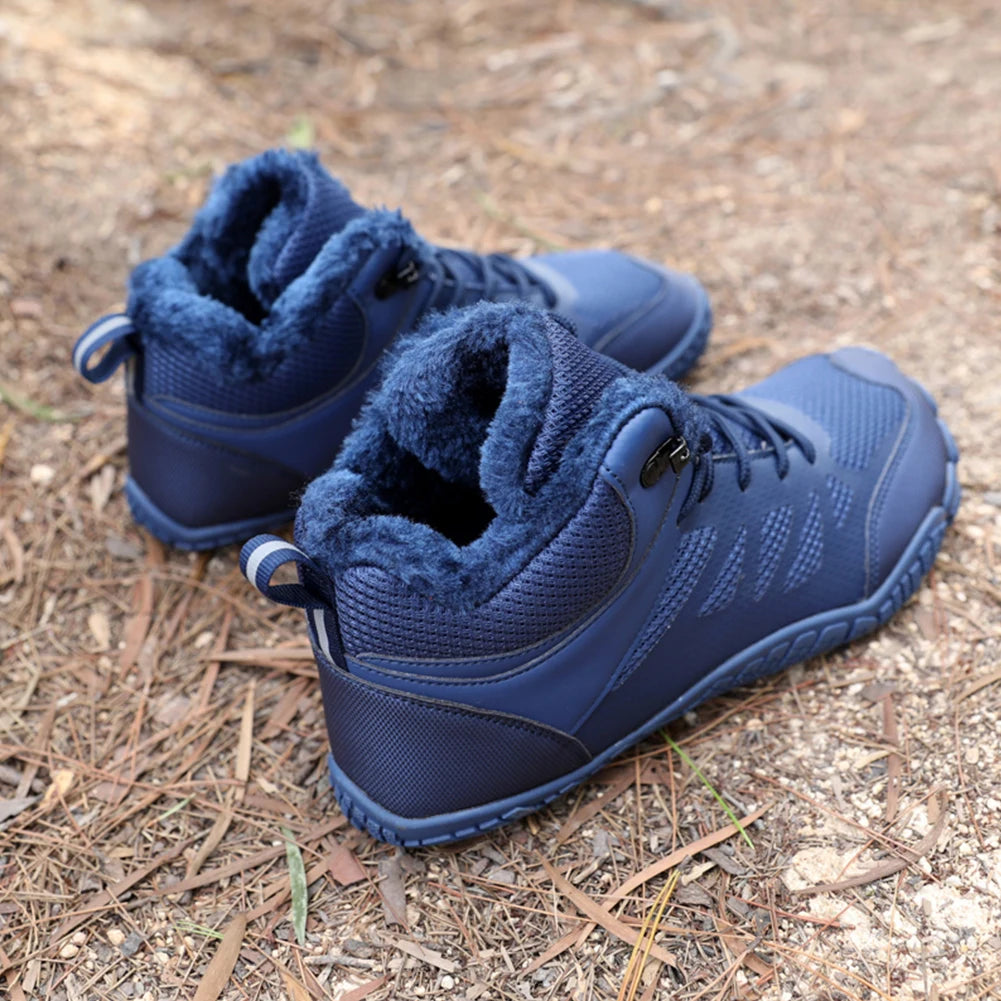 Shunmaii Waterproof Barefoot Hiking Boots Fur Lined Winter