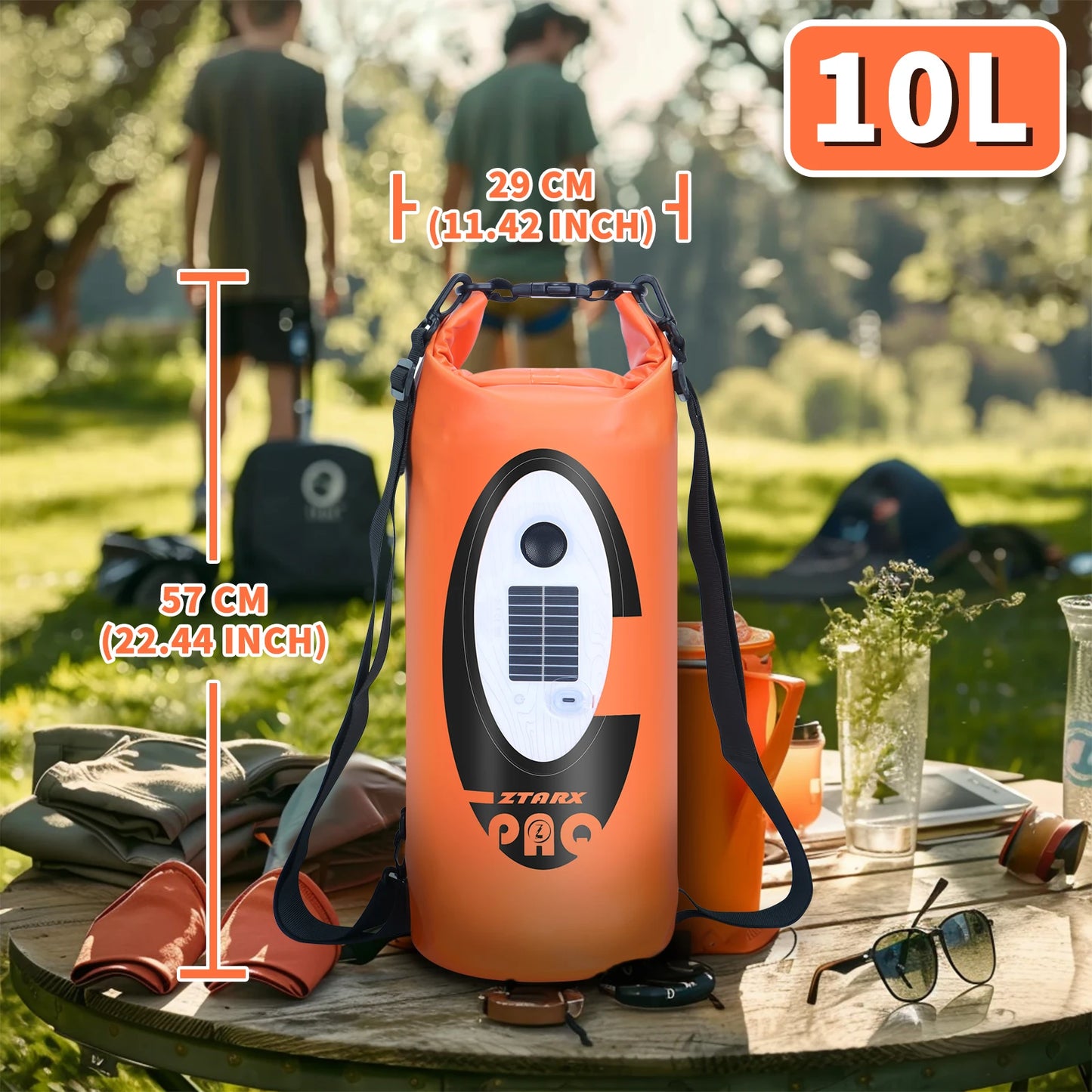 SELORSS Solar Powered Bluetooth Hiking Backpack Waterproof