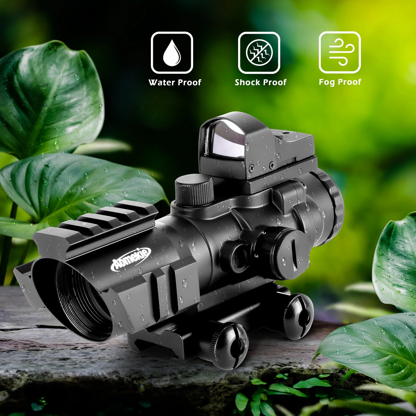 Function 4x Red Dot Sight With Universal Rail Mount