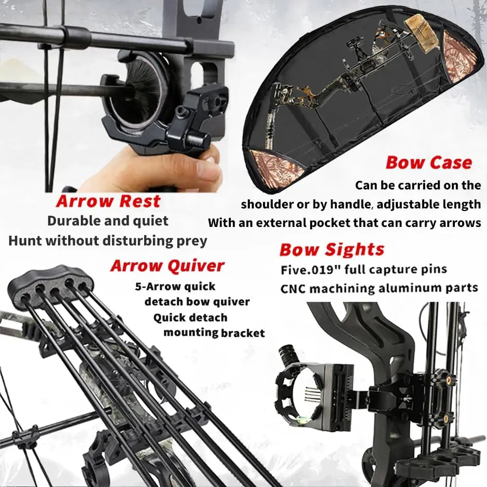 Bundle Compound Bow Kit RTH 30-70 Lbs IBO 325 FPS Complete