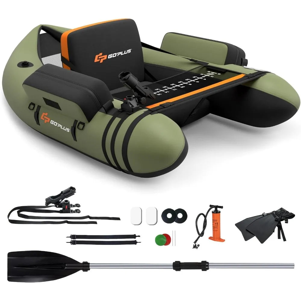 Hign-concerned Inflatable Float Tube Angling with Fish Ruler