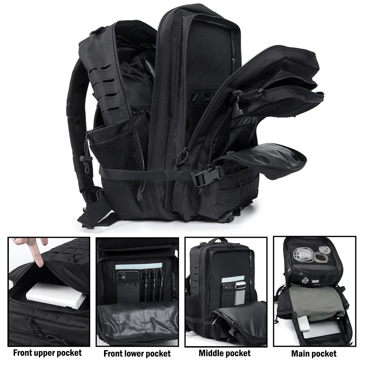 ReFire Gear Tactical Backpack For Unisex Cup Holders