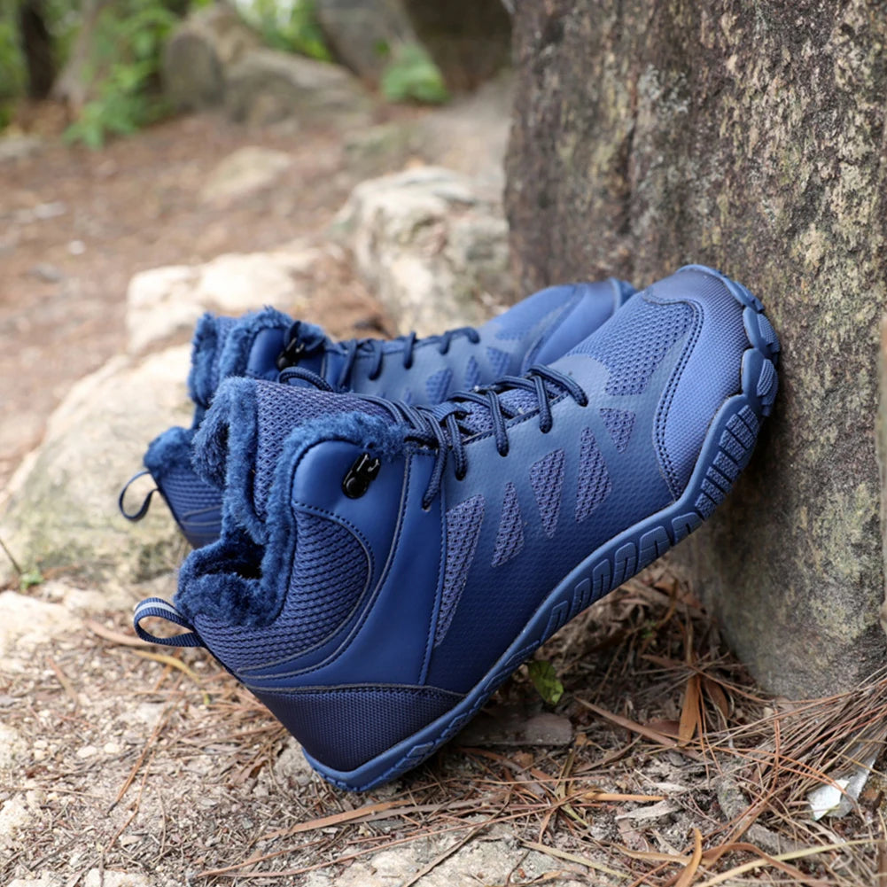 Shunmaii Waterproof Barefoot Hiking Boots Fur Lined Winter
