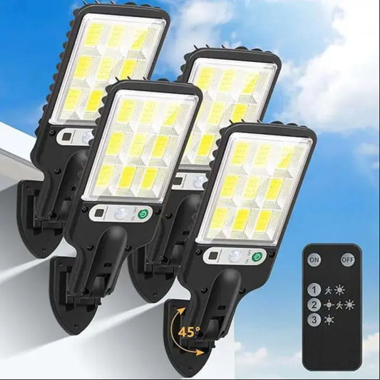 Solar LED Wall Lights 4 Pack Motion Sensor Outdoor Durable