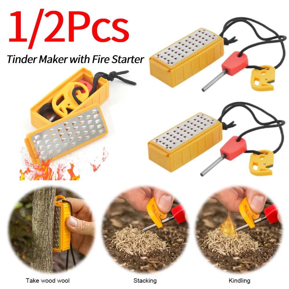 Shunmaii Tinder Maker With Fire Starter Survival Tool
