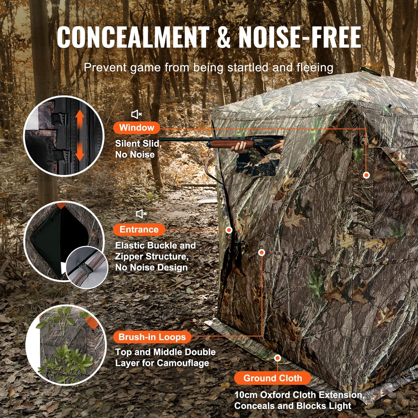 VEVOR Hunting Blind See Through Ground Blind For Deer